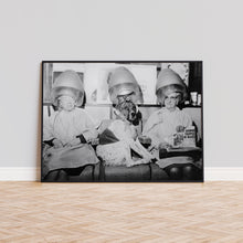 Women and Dog at Hair Salon Print, Black and White Wall Art, Vintage Print, Photography Prints, Museum Quality Photo Art Print 1775295324