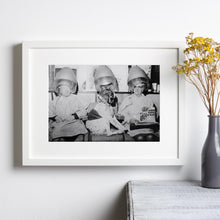 Women and Dog at Hair Salon Print, Black and White Wall Art, Vintage Print, Photography Prints, Museum Quality Photo Art Print 1775295324