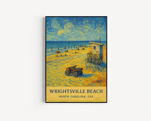 Wrightsville Beach Print, Wrightsville Beach Photo Poster, Wrightsville Beach Travel Wall Art, Wrightsville Beach Map, North Carolina, USA