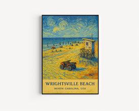 Wrightsville Beach Print, Wrightsville Beach Photo Poster, Wrightsville Beach Travel Wall Art, Wrightsville Beach Map, North Carolina, USA
