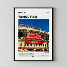 Wrigley Field Poster, Chicago Cubs Poster Print, MLB Stadium Poster, Baseball Fan Gift Print 1