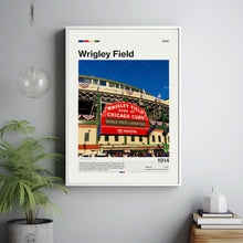 Wrigley Field Poster, Chicago Cubs Poster Print, MLB Stadium Poster, Baseball Fan Gift Print 1
