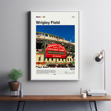 Wrigley Field Poster, Chicago Cubs Poster Print, MLB Stadium Poster, Baseball Fan Gift Print 1