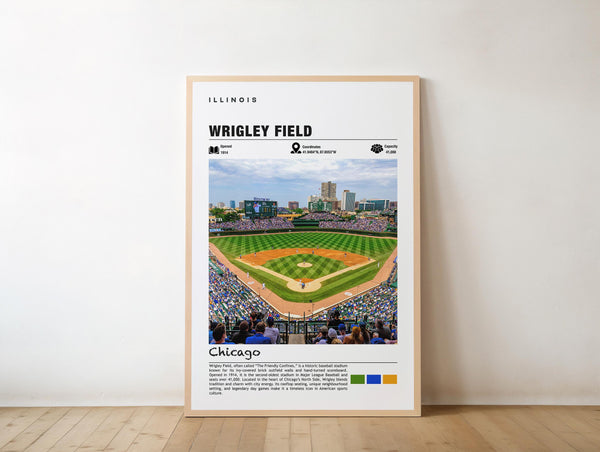 Wrigley Field Wall Art, Chicago Stadium Print (Multiple Sizes Available)