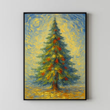 Xmas Tree Winter Art Print, Christmas Wall Art, Christmas Tree Gift Wall Art Holiday Decor Winter