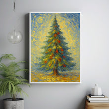 Xmas Tree Winter Art Print, Christmas Wall Art, Christmas Tree Gift Wall Art Holiday Decor Winter
