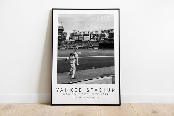 YANKEE STADIUM New York Yankees  Print for Baseball Lovers  black and white art  Coordinates Print