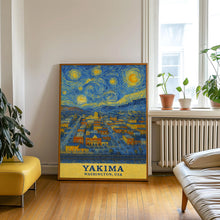 Yakima Print, Yakima Photo Poster, Yakima Travel Wall Art, Yakima Map Print, Yakima Van Gogh Style Print, Yakima Wall Décor, Washington, USA