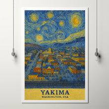 Yakima Print, Yakima Photo Poster, Yakima Travel Wall Art, Yakima Map Print, Yakima Van Gogh Style Print, Yakima Wall Décor, Washington, USA