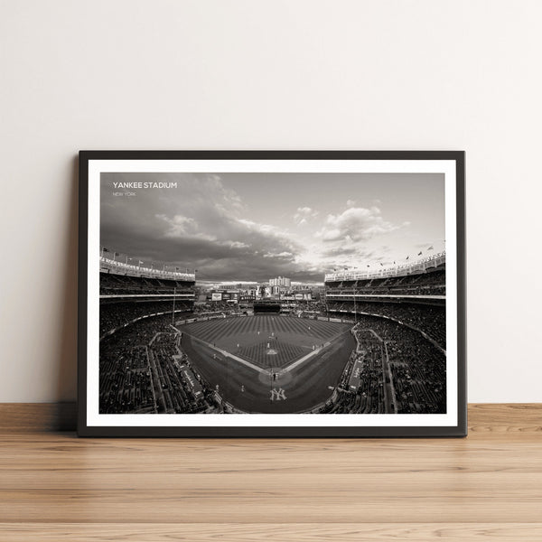 Yankee Stadium Gameday Print New York Baseball, Black & White MLB Wall Art 1661131839