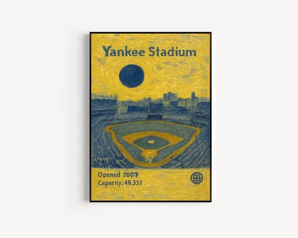 Yankee Stadium Poster, Yankee Poster, Minimalist, Helvetica, Mid-Century Modern, Baseball Art, Baseball Stadium Poster. New York Yankee Art