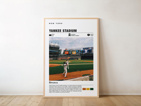 Yankee Stadium Print Minimalist Design - Sports Wall Decor
