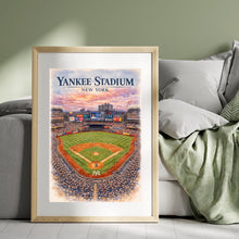 Yankee Stadium Watercolor Poster – New York Baseball Wall Art 4488326521
