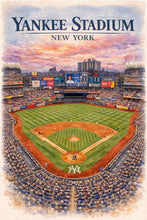 Yankee Stadium Watercolor Poster – New York Baseball Wall Art 4488326521