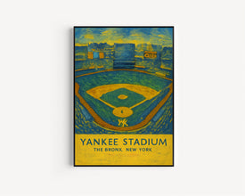Yankees MLB  Yankee Stadium  Black and White  Poster  Wall Art (3)