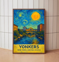 Yonkers Poster Print, Yonkers Travel Poster, Yonkers Van Gogh Style Wall Art, Yonkers, New York, United States