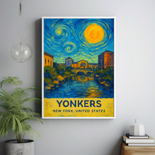 Yonkers Poster Print, Yonkers Travel Poster, Yonkers Van Gogh Style Wall Art, Yonkers, New York, United States