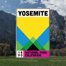 Yosemite National Park Mid Century Poster  Abstract Travel Poster  Minimalist Art Print  National Park Poster  California Poster 1686053398