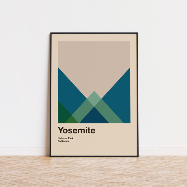 Yosemite National Park Mid Century Poster  Abstract Travel Poster  Minimalist Art Print  National Park Poster   California Poster 1490579812