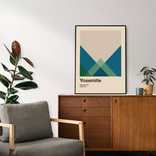 Yosemite National Park Mid Century Poster  Abstract Travel Poster  Minimalist Art Print  National Park Poster   California Poster 1490579812