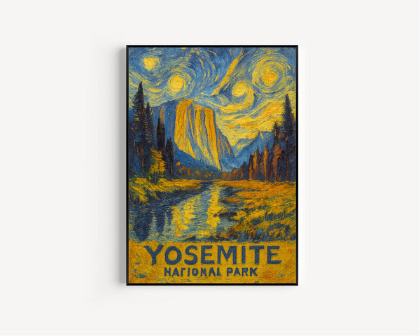 Yosemite National Park Print Wall Art, Yosemite California Poster, National Park Wall Art, Yosemite Travel Print, Birthday Gift