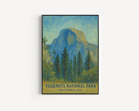 Yosemite National Park Print, Yosemite National Park Photo Poster, Yosemite National Park Travel Wall Art, Yosemite Map, California, USA