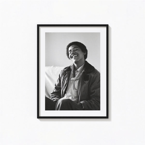 Young Barack Obama Print, Barack Obama Phot Black and White Wall Art, Vintage Print, Photography Prints, Museum Quality Photo Art Print 1606604600