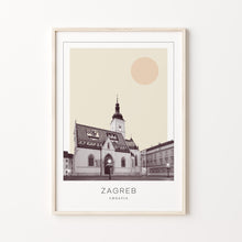 Zagreb Poster Print, Zagreb Travel Poster, Zagreb Minimalistic Wall Art, Zagreb, Croatia 1868247456