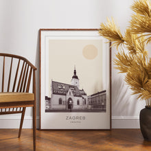 Zagreb Poster Print, Zagreb Travel Poster, Zagreb Minimalistic Wall Art, Zagreb, Croatia 1868247456