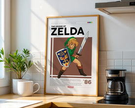 Zelda NES Poster Retro Video Game Art (Digital Download) 1890121344