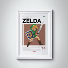 Zelda NES Poster Retro Video Game Art (Digital Download) 1890121344