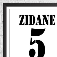 Zinedine Zidane Madrid Legend Stats Football Print 1271494843
