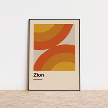 Zion National Park Mid Century Poster  Abstract Travel Poster  Minimalist Art Print  National Park Poster   Utah Poster 1490609914
