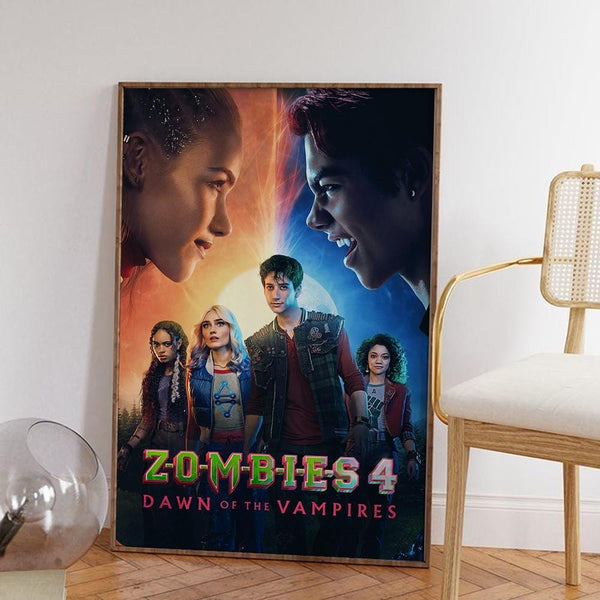 Zombies 4 Dawn of the Vampires Movie Poster High-Definition Canvas Art Print 4343643490
