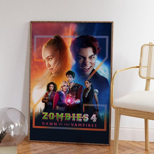 Zombies 4 Dawn of the Vampires Movie Poster High-Definition Canvas Art Print 4343643490 - Copy
